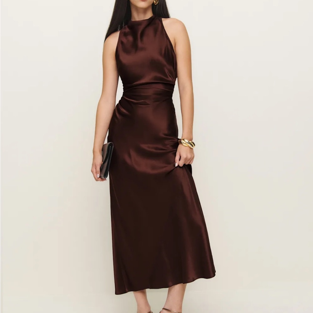 Reformation Casette Silk Dress
